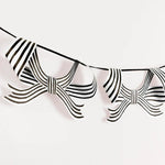 Black & White Stripy Bow Garland by Meri Meri at Confetti Gift and Party Tuscaloosa Alabama