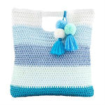 Blue Teal Baby Blue Beach Bag