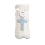 Blue Cross Chenille Blanket by Mud Pie at Confetti Gift and Party Tuscaloosa Alabama