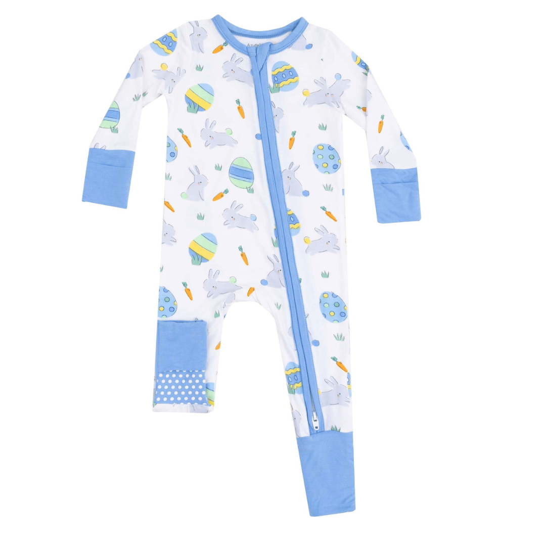 Blue Easter Bunnies 2 Way Zipper Romper by Angel Dear at Confetti Gift and Party Tuscaloosa Alabama