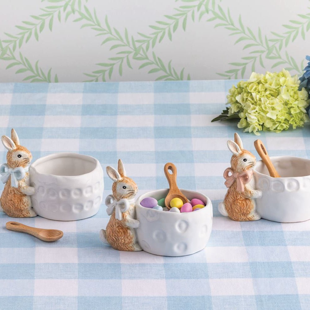 Blue Easter Bunny Dish by Mud Pie at Confetti Gift and Party Tuscaloosa Alabama