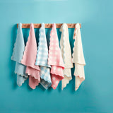 Blue Scallop Chenille Blanket by Mud Pie at Confetti Gift and Party Tuscaloosa Alabama