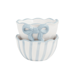 Blue Stripe & Bow Ramekin Set by Mud Pie at Confetti Gift and Party Tuscaloosa Alabama