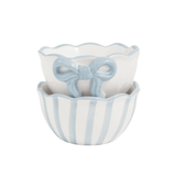 Blue Stripe & Bow Ramekin Set by Mud Pie at Confetti Gift and Party Tuscaloosa Alabama