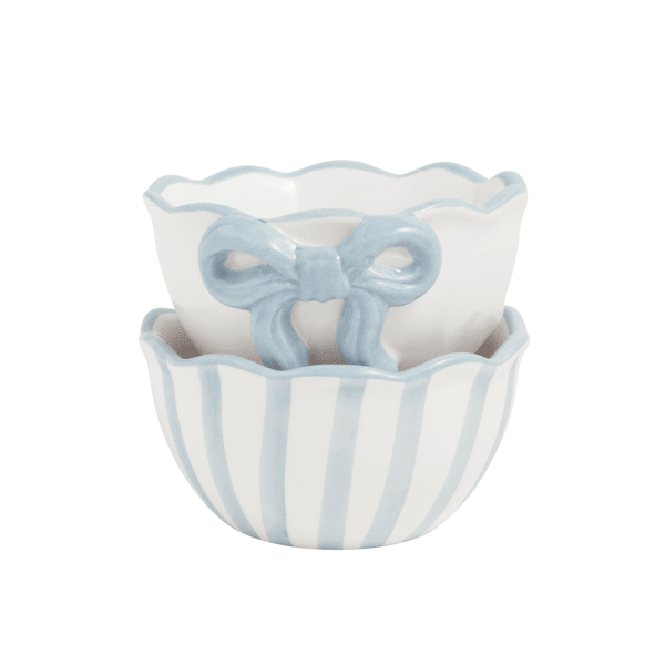 Blue Stripe & Bow Ramekin Set by Mud Pie at Confetti Gift and Party Tuscaloosa Alabama