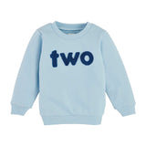 Blue Two Lightweight Sweatshirt 24M - 2T by Mud Pie at Confetti Gift and Party Tuscaloosa Alabama