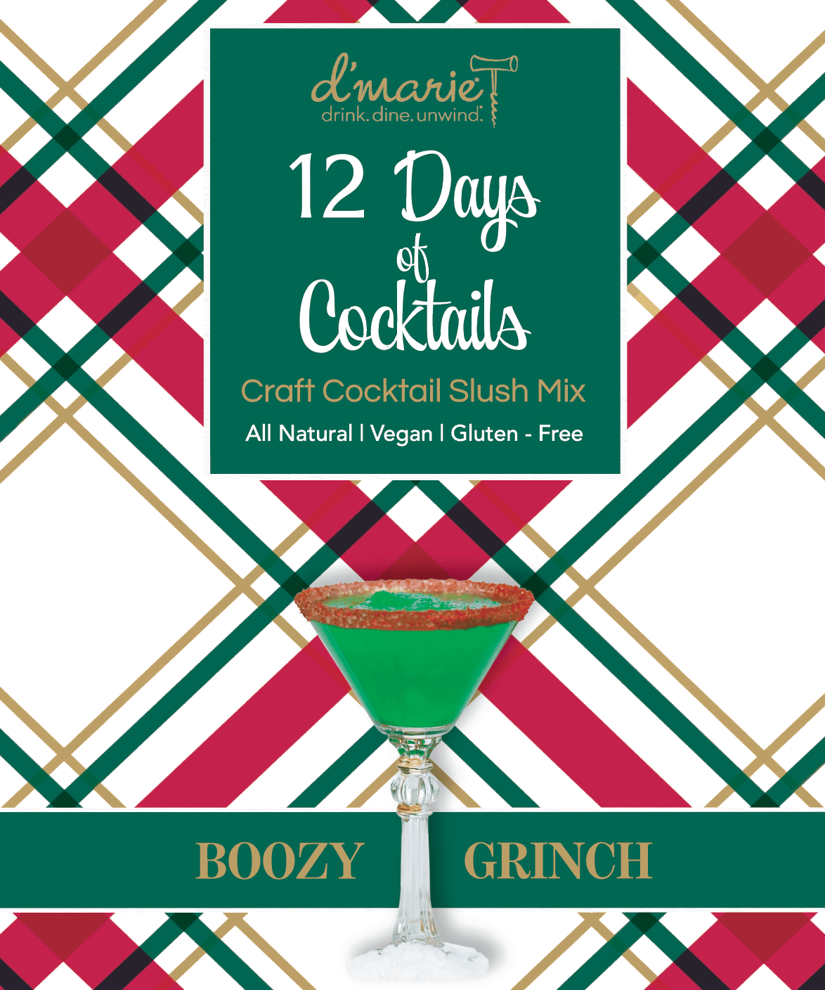 Boozy Grinch Cocktail Mix by D'Marie at Confetti Gift and Party Tuscaloosa Alabama
