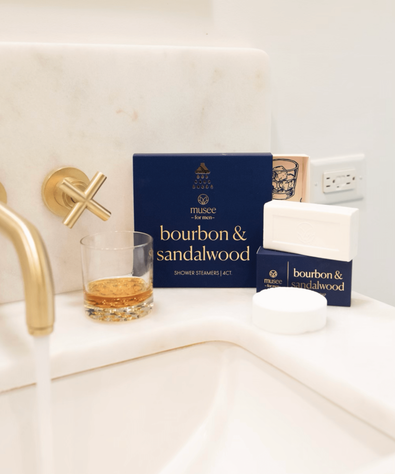 Bourbon & Sandalwood Shower Steamers by Musee Bath at Confetti Gift and Party Tuscaloosa Alabama