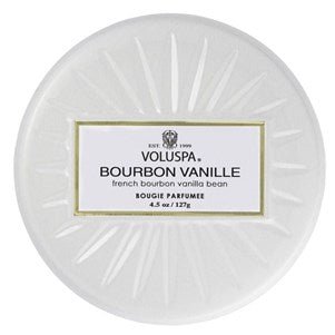 Bourbon Vanille Mini Tin Candle by Voluspa at Confetti Gift and Party