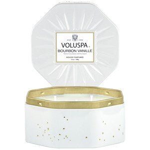 Bourbon Vanille Octagon Tin Candle by Voluspa at Confetti Gift and Party