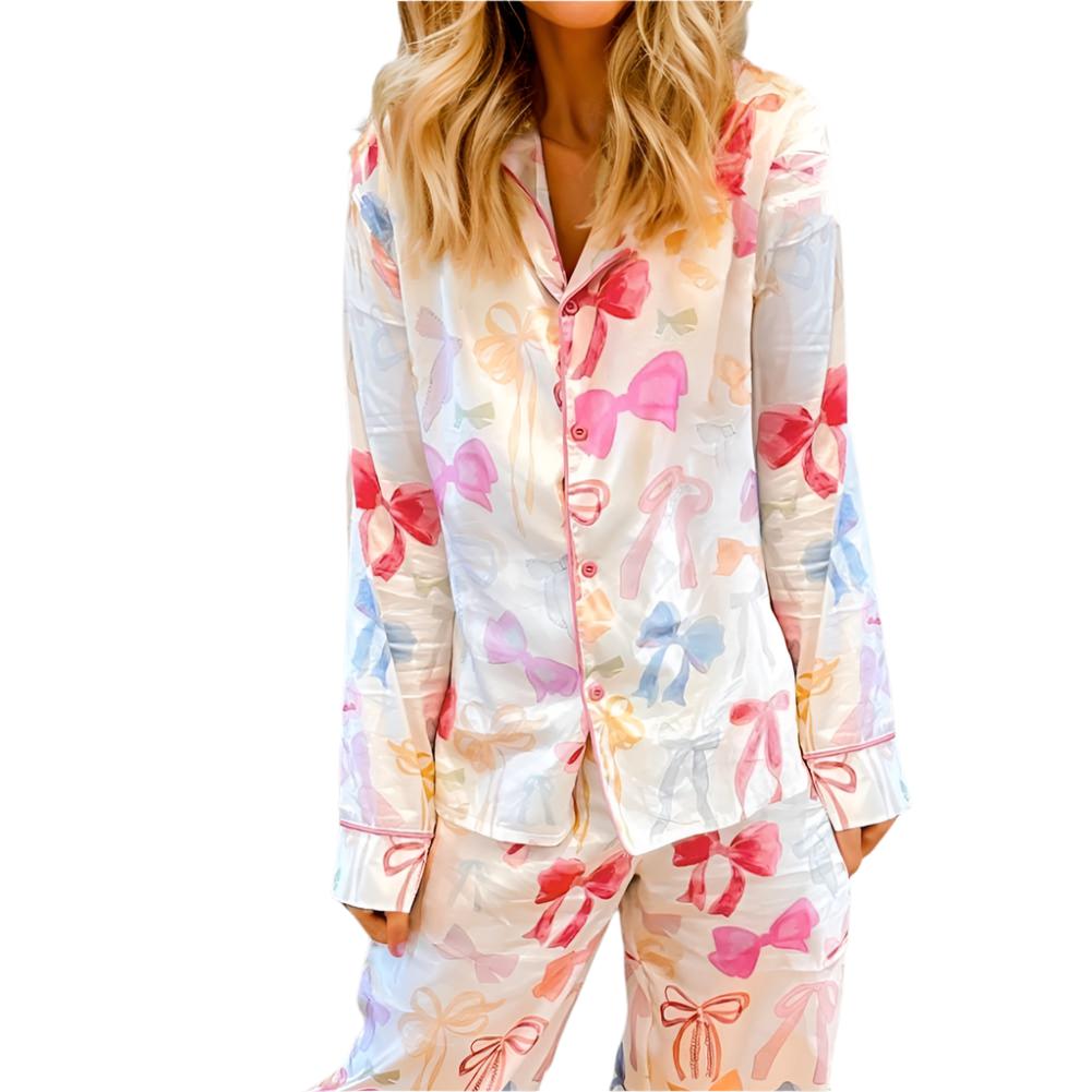 Bow Knot Print Pajama Set by Aapparella at Confetti Gift and Party Tuscaloosa Alabama
