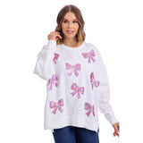 Bow Sparkle Sweatshirt by Mud Pie at Confetti Gift and Party Tuscaloosa Alabama