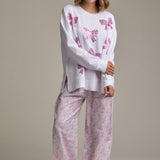 Bow Sparkle Sweatshirt by Mud Pie at Confetti Gift and Party Tuscaloosa Alabama