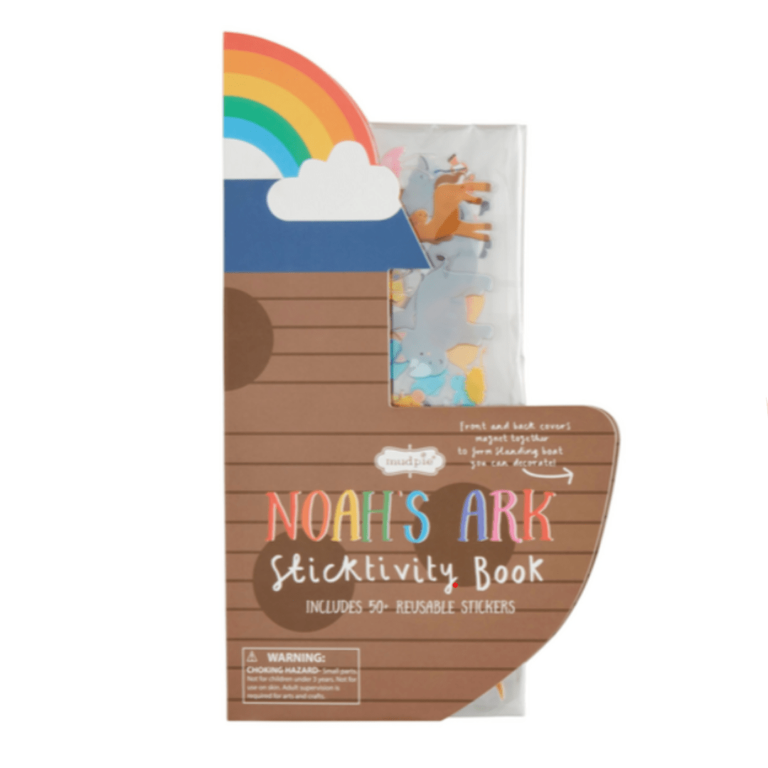 Brown Noahs Ark Sticker Book by Mud Pie at Confetti Gift and Party Tuscaloosa Alabama