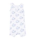 Bubbly Whale Blue Ribbed Sleeveless Shortie Romper by Angel Dear at Confetti Gift and Party Tuscaloosa Alabama