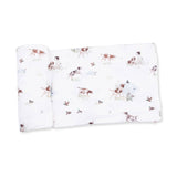 Angel Dear Pointer Pups and Duck Buddies Swaddle Blanket