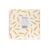 Pencil Pattern Scallop Cocktail Napkin