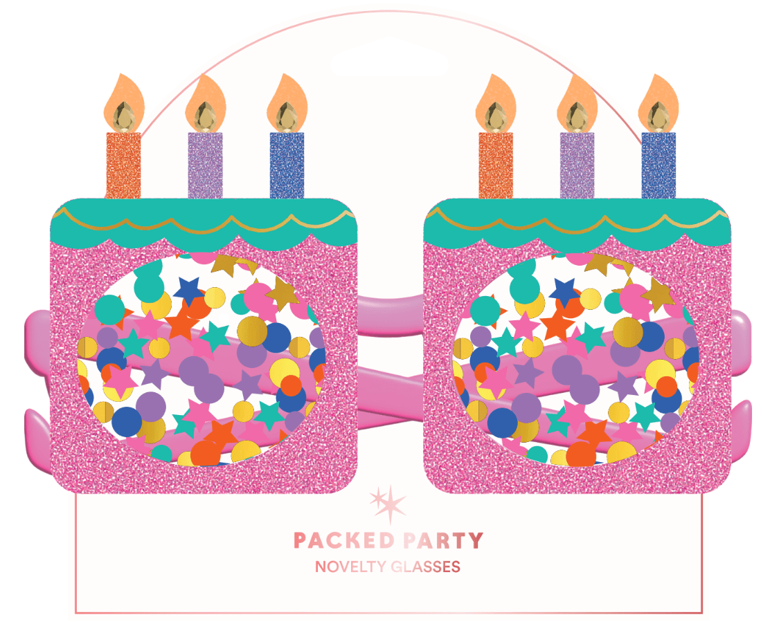 Cake Face Novelty Birthday Glasses by Packed Party at Confetti Gift and Party Tuscaloosa Alabama
