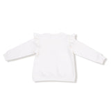 Candy Canes - Ruffle Shoulder Waffle Sweatshirt by Angel Dear at Confetti Gift and Party Tuscaloosa Alabama