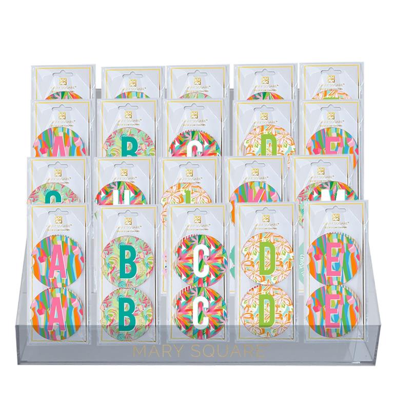 
                      
                        Car Coasters - Initials by Mary Square at Confetti Gift and Party
                      
                    