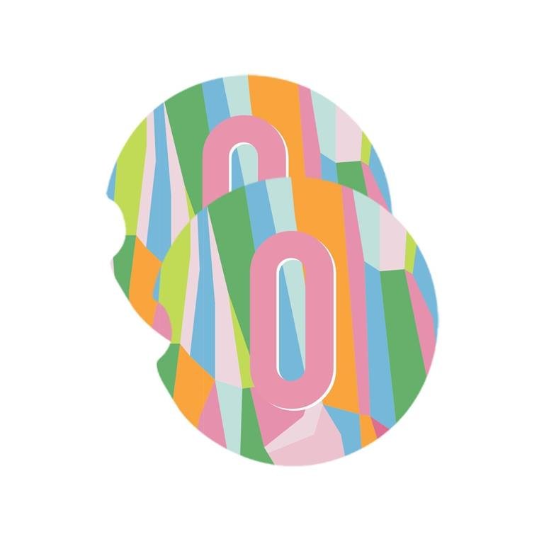 Car Coasters - Initials by Mary Square at Confetti Gift and Party