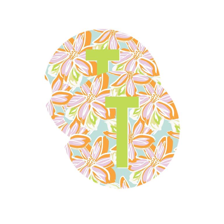 Car Coasters - Initials by Mary Square at Confetti Gift and Party