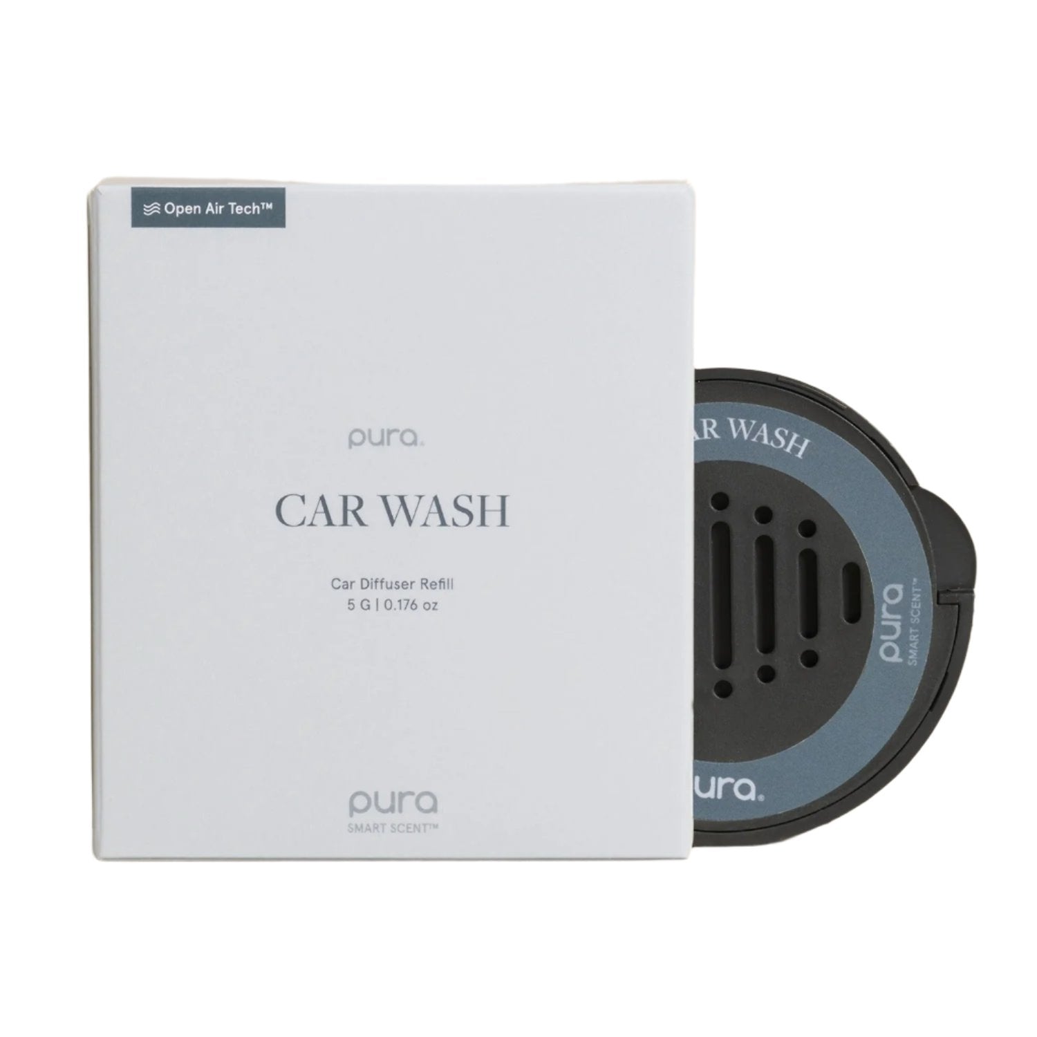 Car Wash Pura Car Diffuser refill with sea spray and creamy jasmine for a fresh, clean, coastal scent.