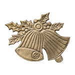 Cast Aluminum Holly & Bells Shaped Trivet, Gold Finish by Creative Co Op at Confetti Gift and Party Tuscaloosa Alabama