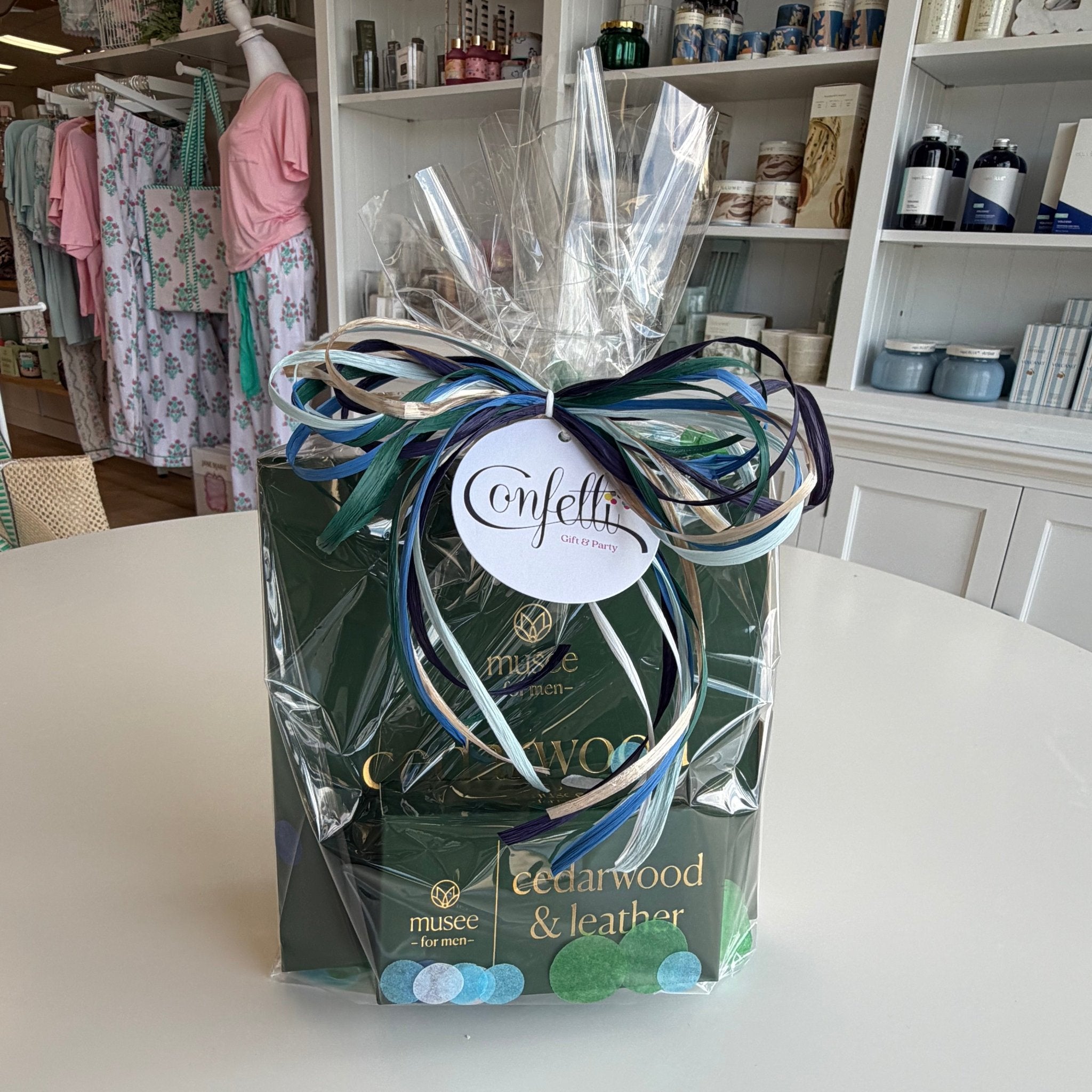 Cedarwood & Leather Shower Steamers by Musee Bath at Confetti Gift and Party Tuscaloosa Alabama