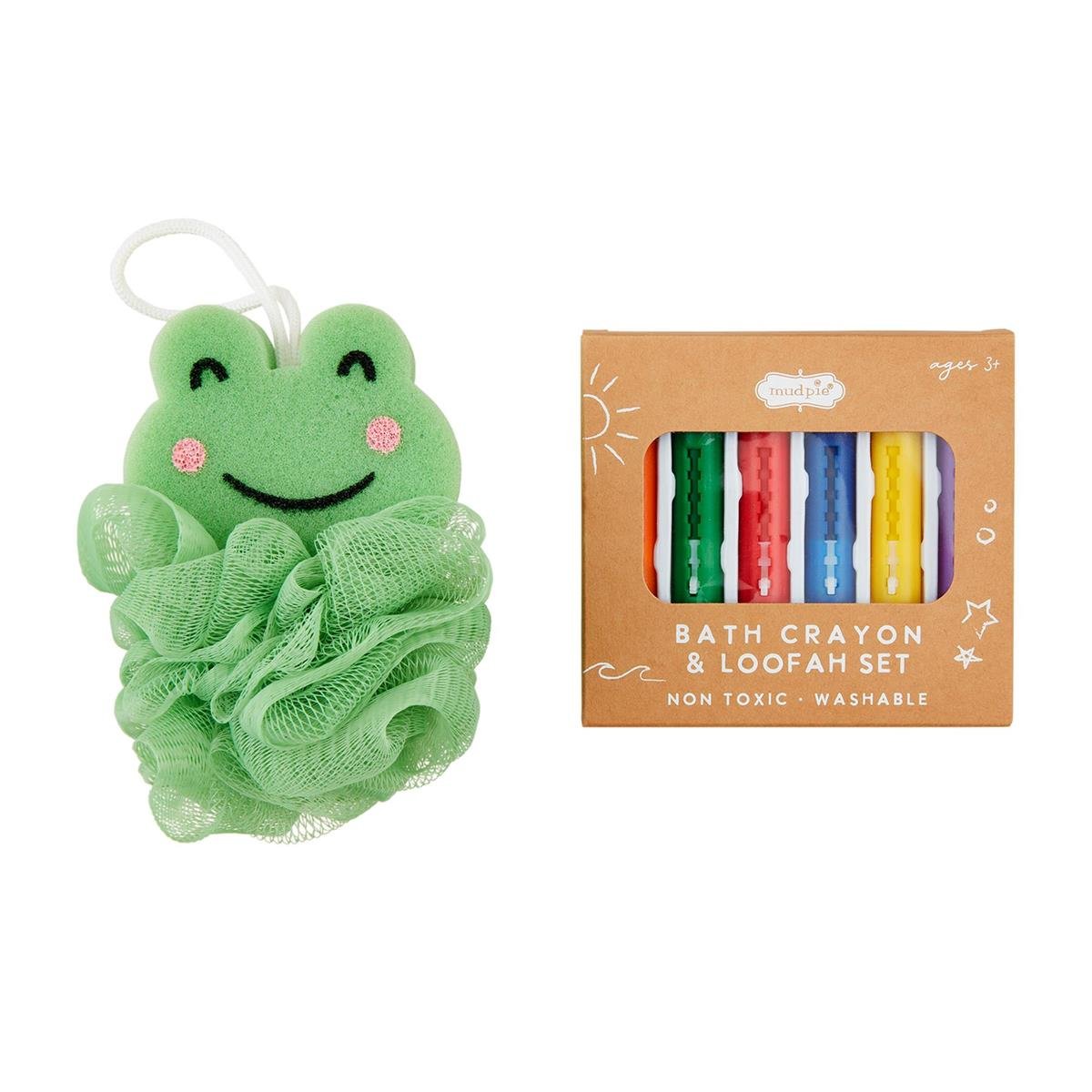 Character Loofah & Bath Crayon Set by Mud Pie at Confetti Gift and Party Tuscaloosa Alabama