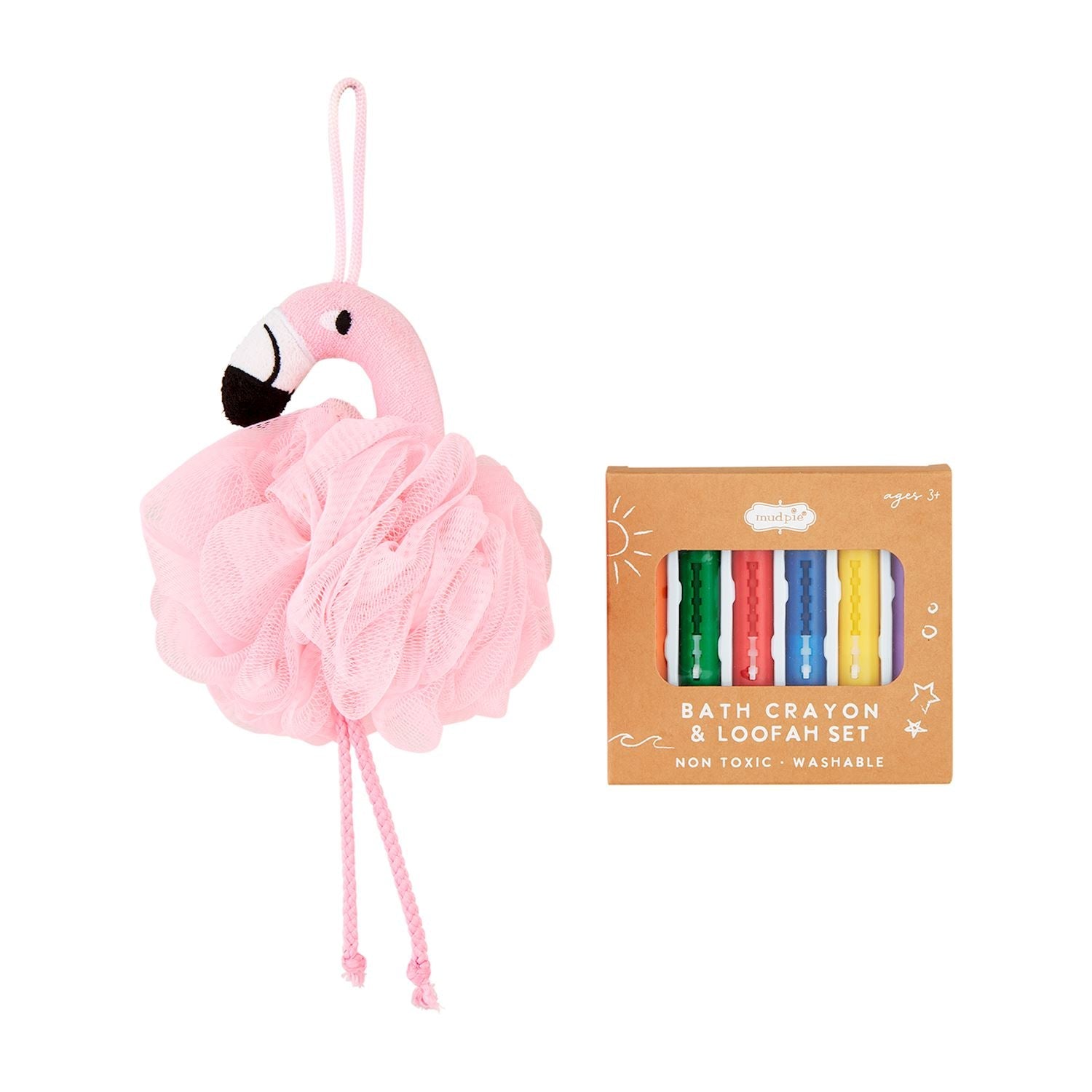 Character Loofah & Bath Crayon Set by Mud Pie at Confetti Gift and Party Tuscaloosa Alabama