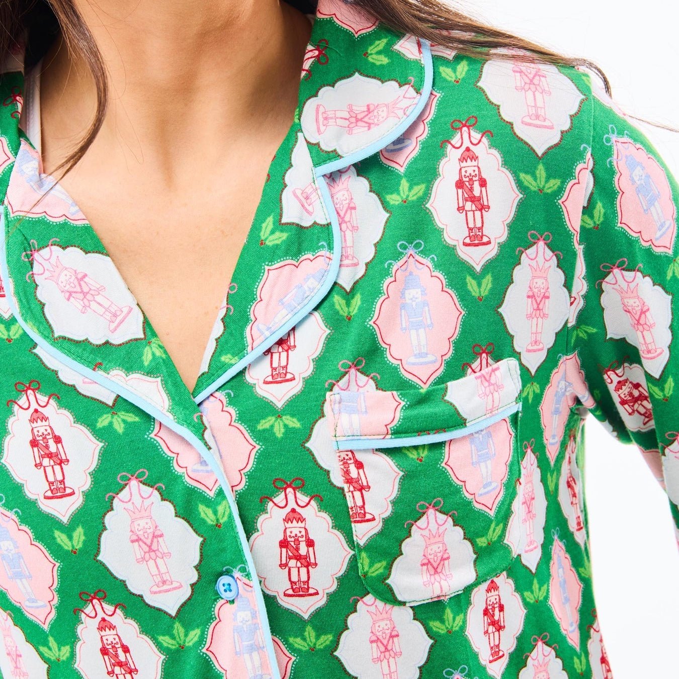 Charlotte Pajama Pant Set (Long Sleeve) - Christmas Calvary by Mary Square at Confetti Gift and Party Tuscaloosa Alabama