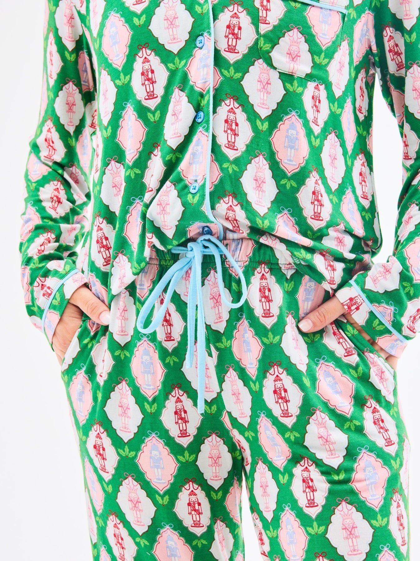 Charlotte Pajama Pant Set (Long Sleeve) - Christmas Calvary by Mary Square at Confetti Gift and Party Tuscaloosa Alabama
