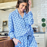 Charlotte Pajama Pant Set (Long Sleeve) - Second Glance Blue by Mary Square at Confetti Gift and Party Tuscaloosa Alabama