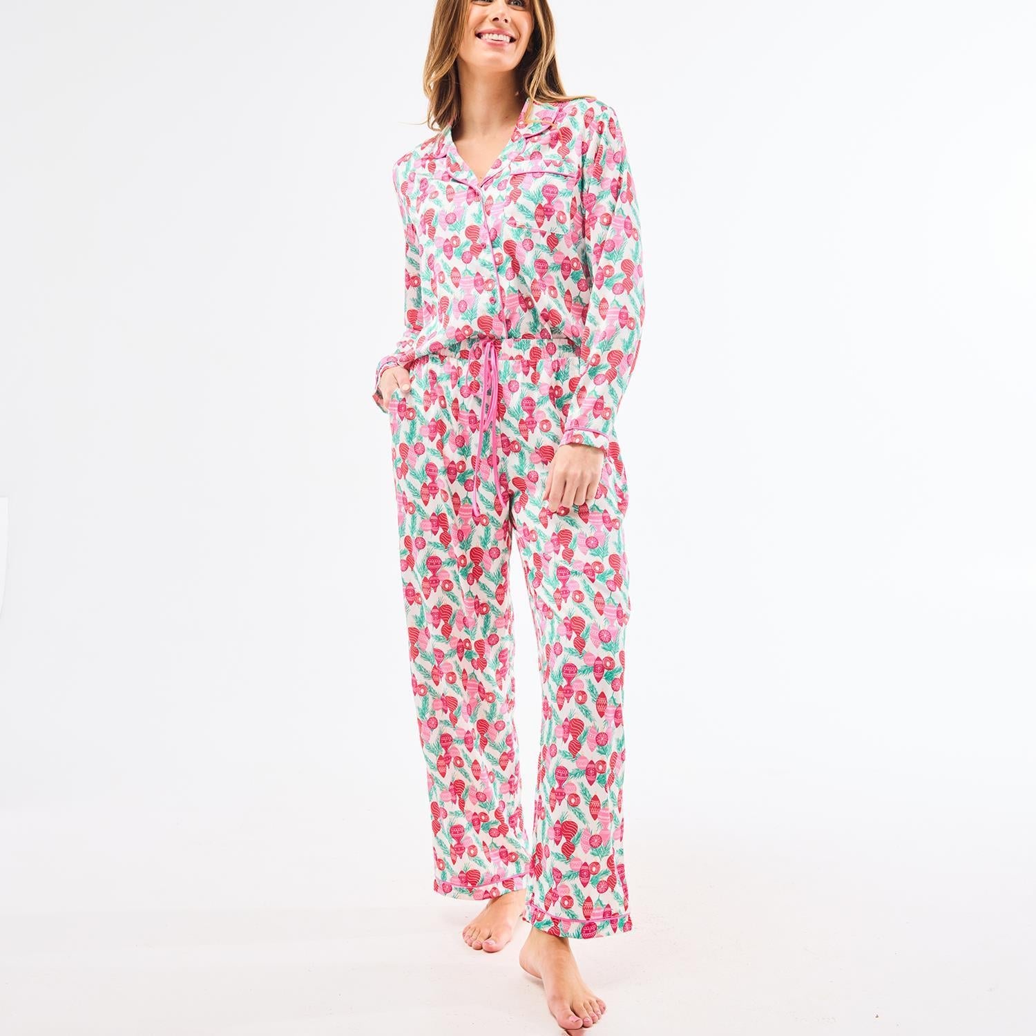 Charlotte Pajama Pant Set (Long Sleeve) - Trim the Trees by Mary Square at Confetti Gift and Party Tuscaloosa Alabama
