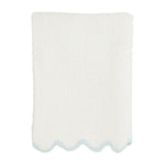 Chenille Baby Blanket - Blue Scallop by Mud Pie at Confetti Gift and Party