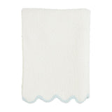 Chenille Baby Blanket - Blue Scallop by Mud Pie at Confetti Gift and Party