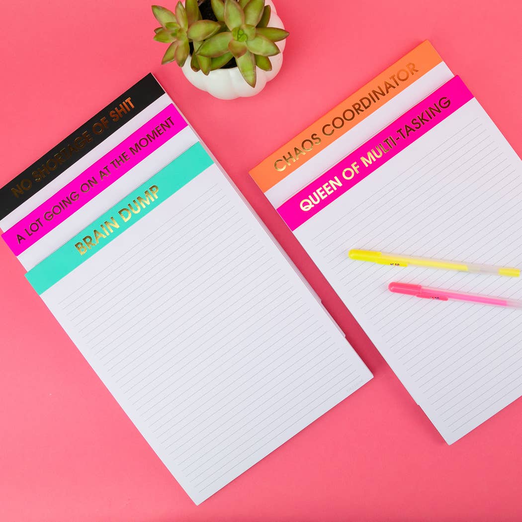 Chez Gagné - A Lot Going On At The Moment - Large Memo Lined Notepad by Chez Gagné at Confetti Gift and Party Tuscaloosa Alabama