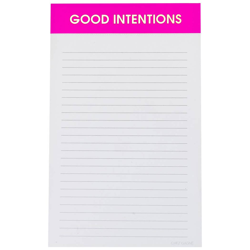 Chez Gagné - Good Intentions Notepad - Fuschia by Chez Gagné at Confetti Gift and Party