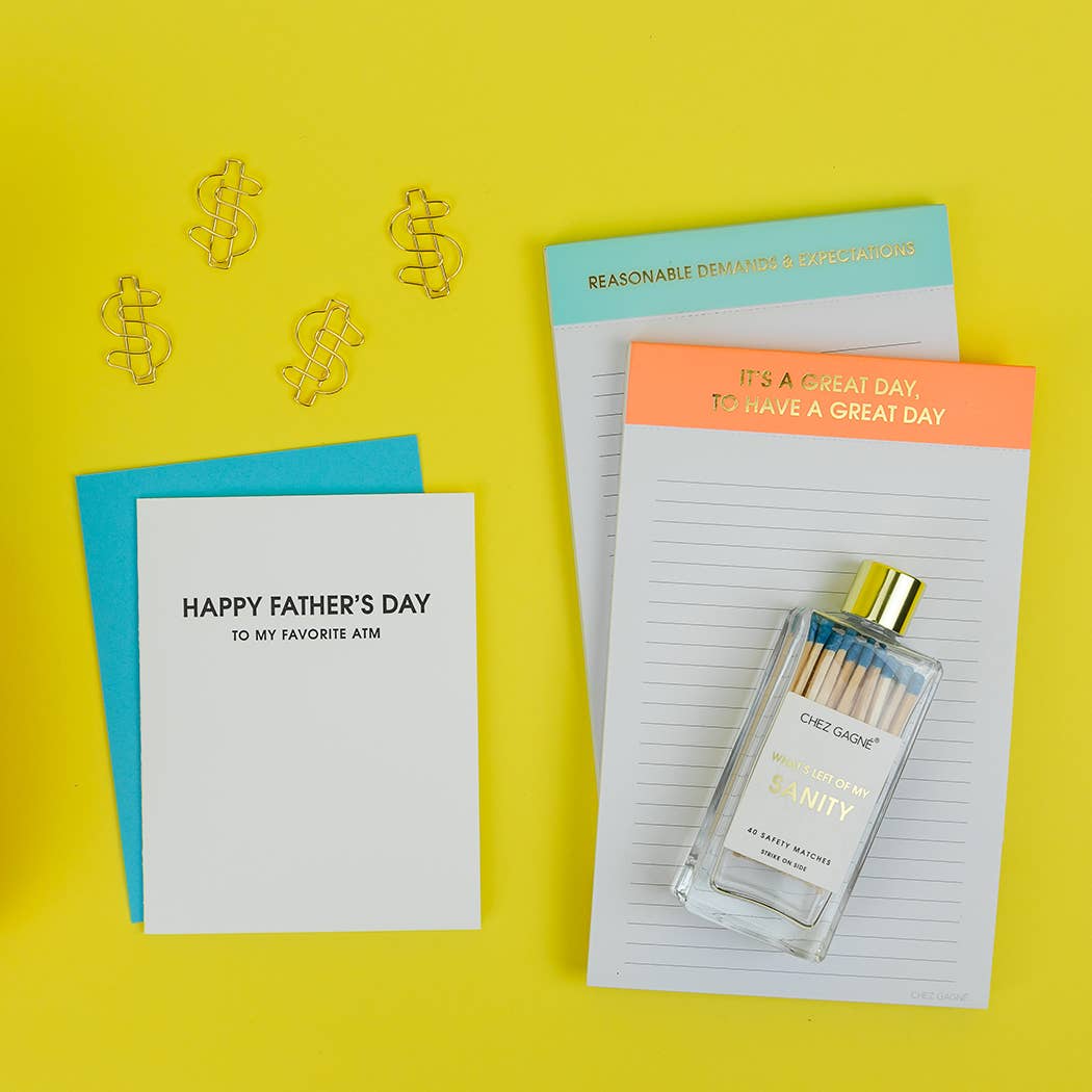 Chez Gagné - It's A Great Day, To Have A Great Day - Lined Notepad - Perforated Sheets - Bright Orange by Chez Gagné at Confetti Gift and Party Tuscaloosa Alabama