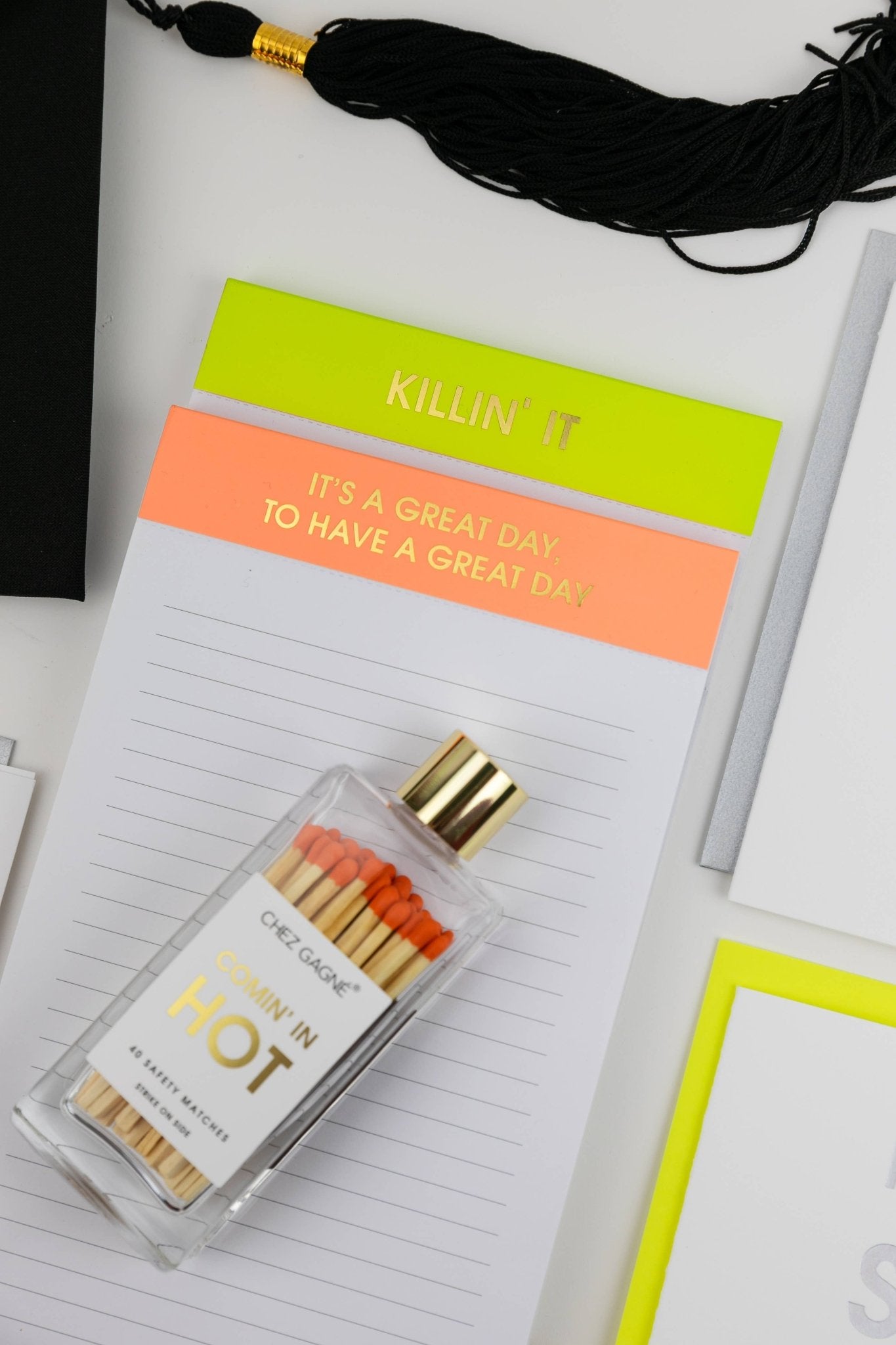 Chez Gagné - It's A Great Day, To Have A Great Day - Lined Notepad - Perforated Sheets - Bright Orange by Chez Gagné at Confetti Gift and Party Tuscaloosa Alabama