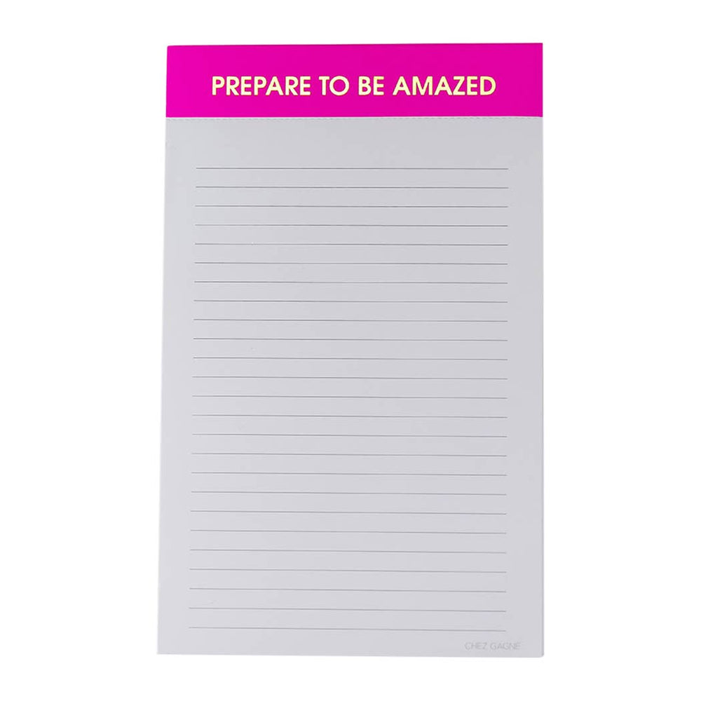 
                      
                        Chez Gagné - Prepare to Be Amazed - Lined Notepad - Bright Purple Magenta by Chez Gagné at Confetti Gift and Party
                      
                    