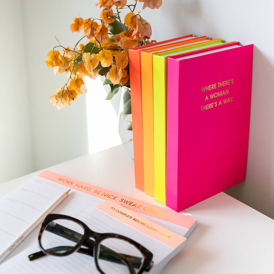 Chez Gagné - Where There's A Woman There's A Way - Daily Journal - Bright Hardcover by Chez Gagné at Confetti Gift and Party Tuscaloosa Alabama