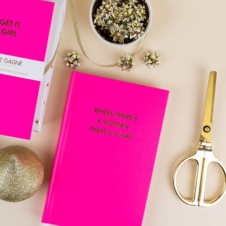 Chez Gagné - Where There's A Woman There's A Way - Daily Journal - Bright Hardcover by Chez Gagné at Confetti Gift and Party Tuscaloosa Alabama