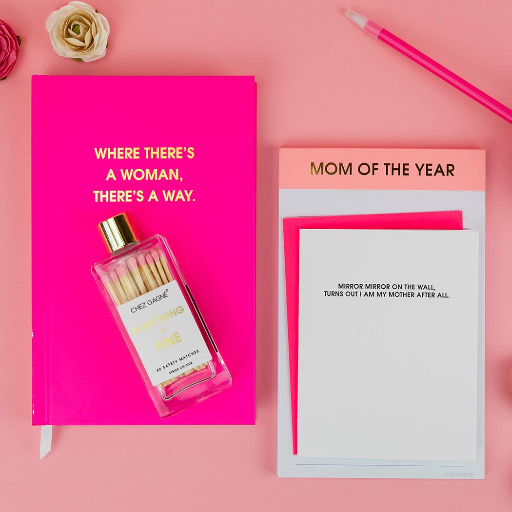 Chez Gagné - Where There's A Woman There's A Way - Daily Journal - Bright Hardcover by Chez Gagné at Confetti Gift and Party Tuscaloosa Alabama