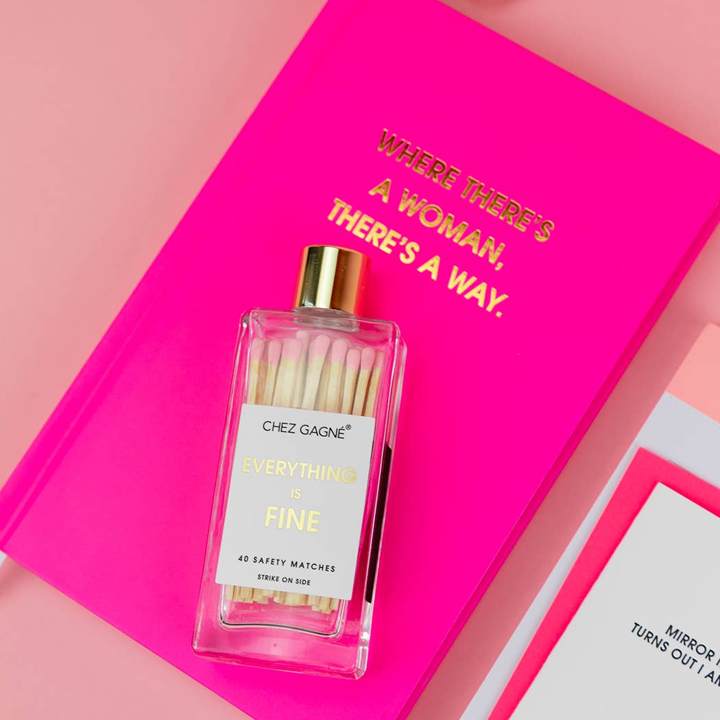 Chez Gagné - Where There's A Woman There's A Way - Daily Journal - Bright Hardcover by Chez Gagné at Confetti Gift and Party Tuscaloosa Alabama