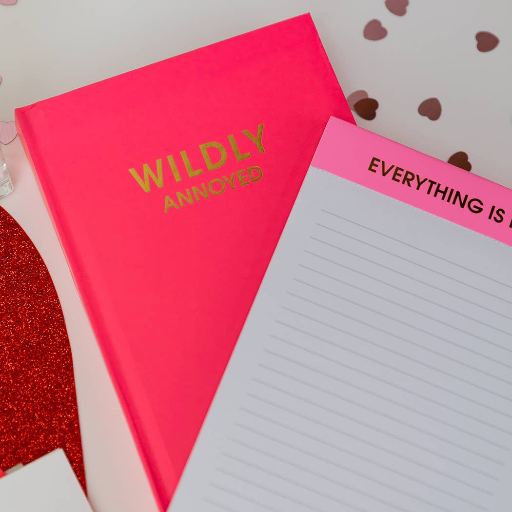 Chez Gagné - Wildly Annoyed - Hot Pink Hardcover Journal by Chez Gagné at Confetti Gift and Party
