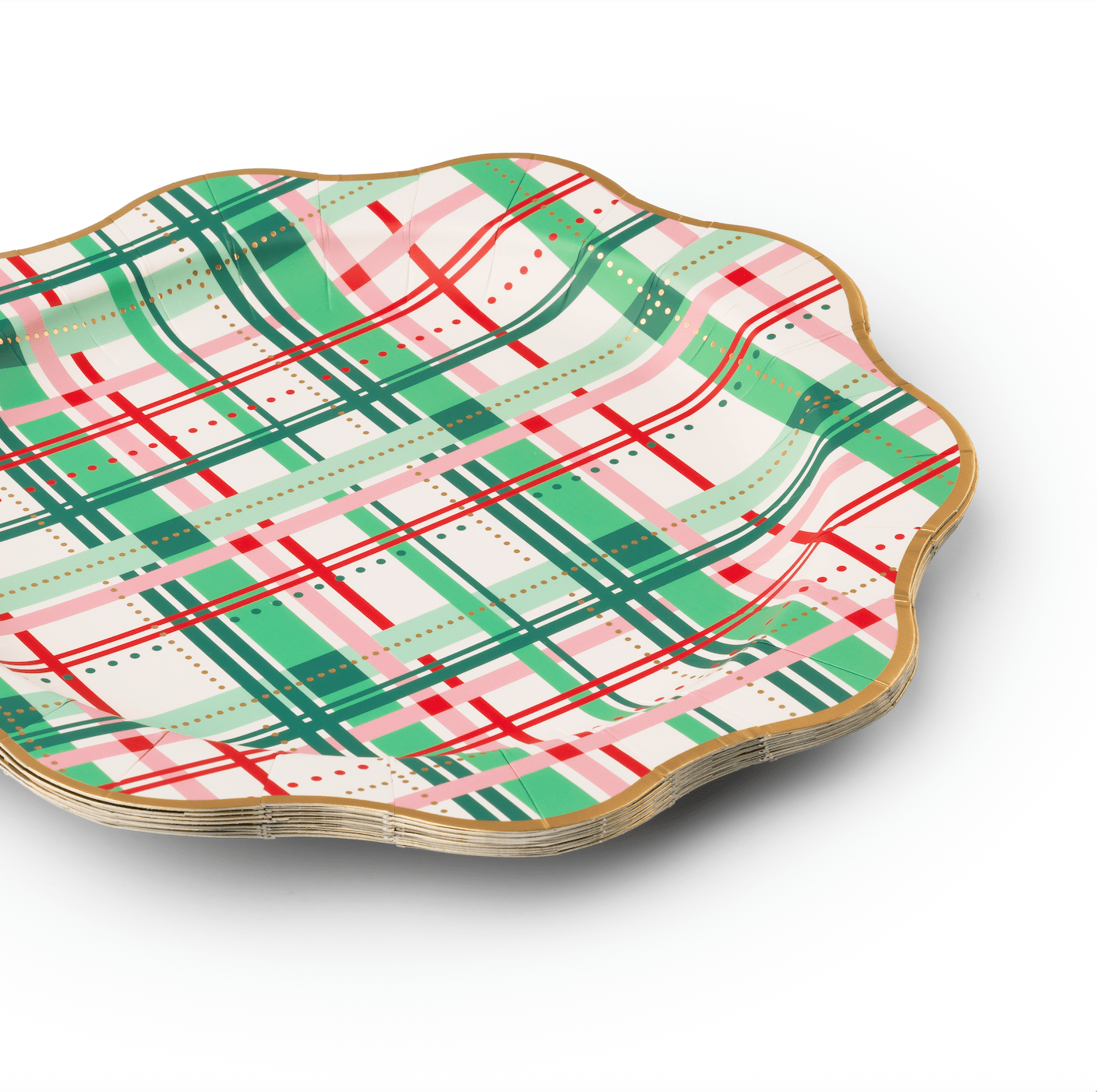 Christmas Plaid Dinner Plates by Bonjour Fête at Confetti Gift and Party Tuscaloosa Alabama