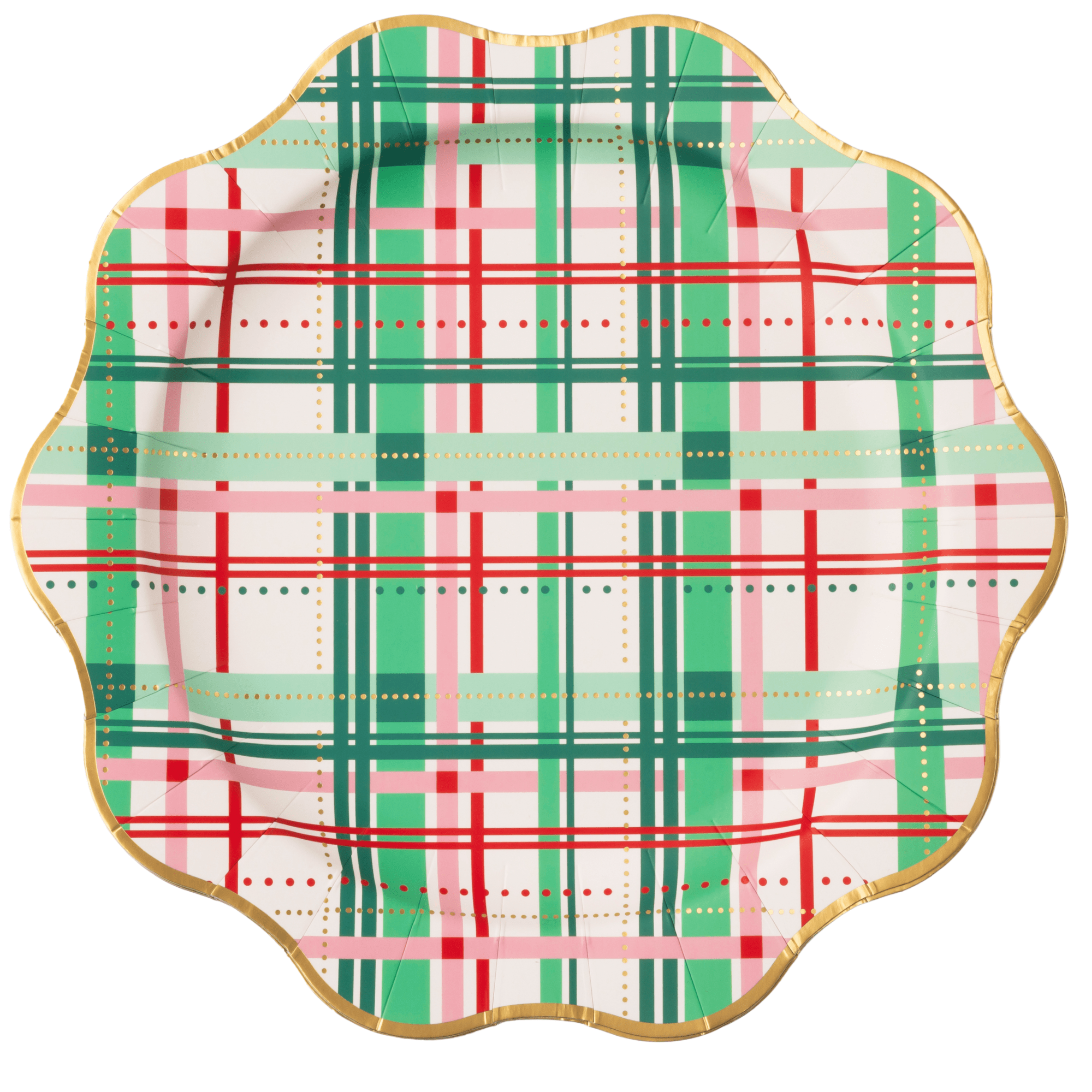Christmas Plaid Dinner Plates by Bonjour Fête at Confetti Gift and Party Tuscaloosa Alabama