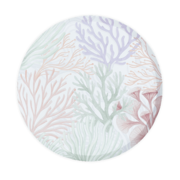 Coastal Coral Paper Dinner Plates by Gatherings by Curated Paperie at Confetti Gift and Party Tuscaloosa Alabama